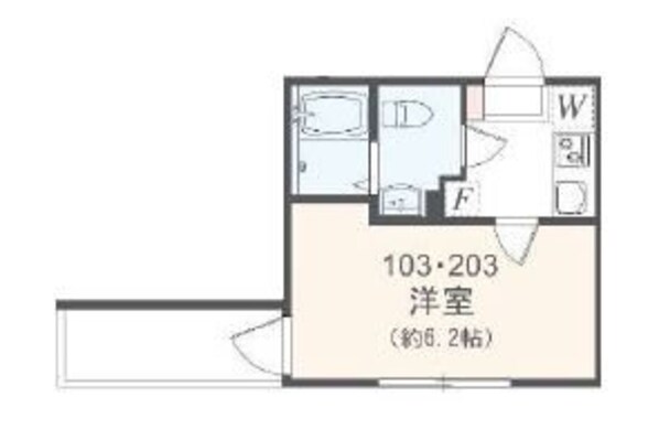 アザーレ・キュリオス三田Aの物件間取画像